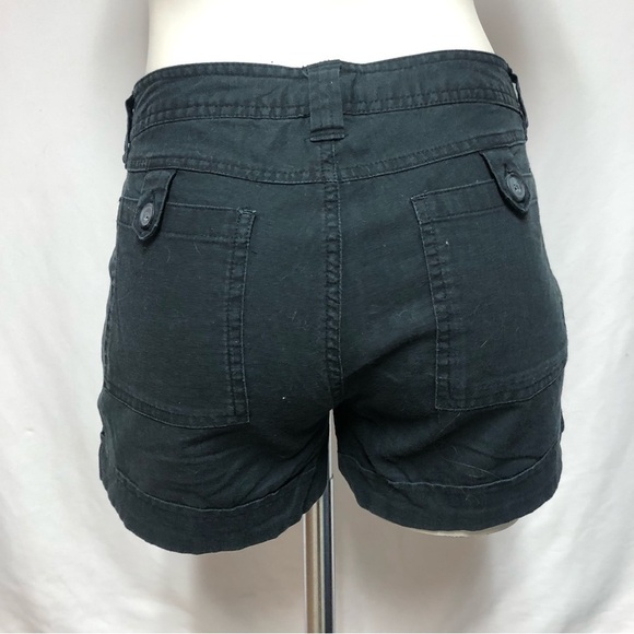 Gap Aubrey Black Linen/Cotton Blend Shorts Size 4 - Picture 2 of 10